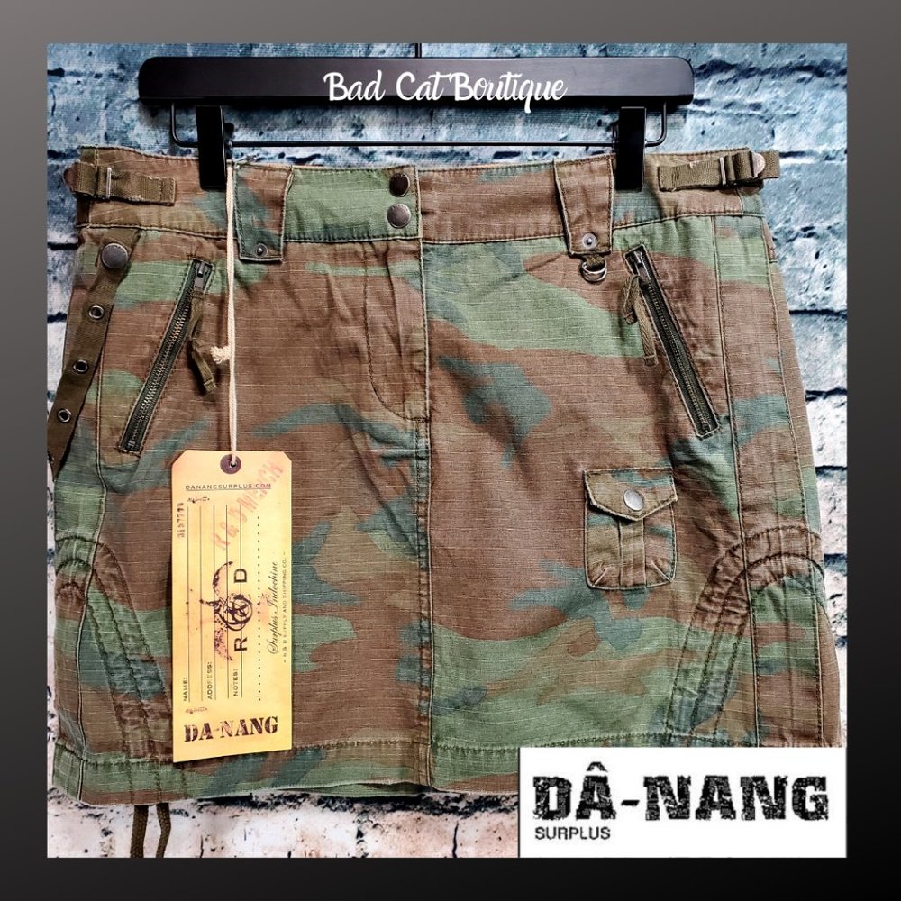 🔥Da-Nang | Army Camo Y2K Streetwear Mini Skirt🔥